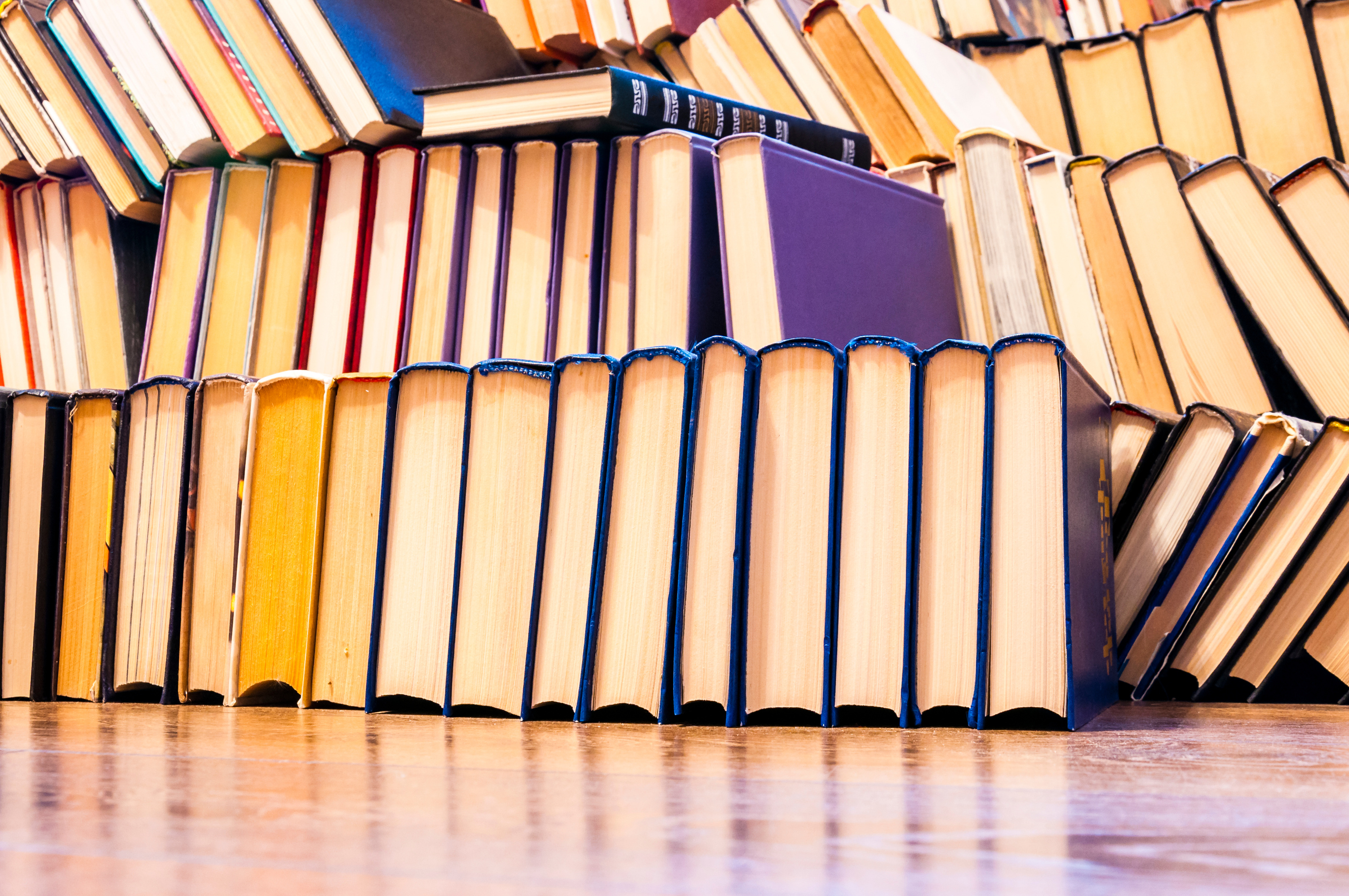 Stack of books on the floor